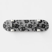 Zwart kantpatroon op witte achtergrond skateboard (Horizontaal)