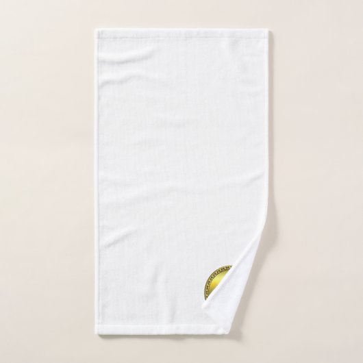 Zwart karaat man dat een zwarte trainingstas schop bad handdoek (Handdoek)