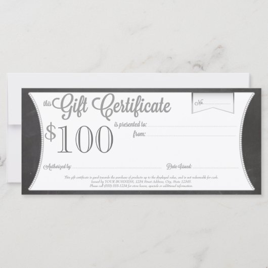 Zwart karton - aangepast cadeaubon (Achterkant)