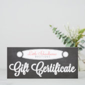 Zwart karton - aangepast cadeaubon (Staand voorkant)