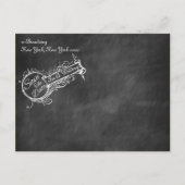  zwart karton bespaart de datum aankondigingskaart (Achterkant)