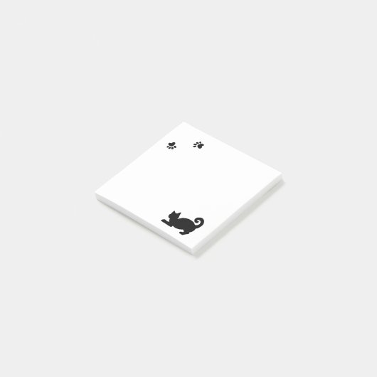 Zwart karton en afdrukken in pag post-it® notes (Schuin)