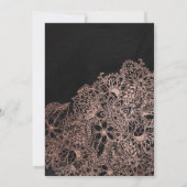 Zwart karton roos goudflora Sweet 16 Kaart (Achterkant)