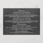 zwart karton Vlourish Wedding Informatiekaartje (Voorkant)