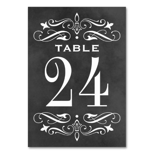  zwart karton Vlourish Wedding Kaart (Voorkant)