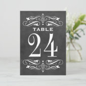  zwart karton Vlourish Wedding Kaart (Staand voorkant)