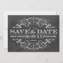  zwart karton Vlourish Wedding Save The Date