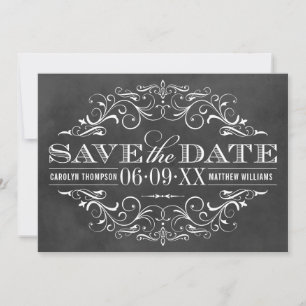  zwart karton Vlourish Wedding Save The Date