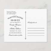  zwart karton Vlourish Wedding Save The Date (Achterkant)