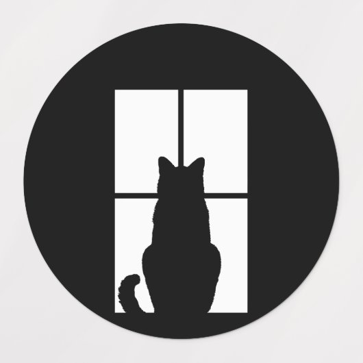 Zwart kastvenster labels (Design 1)