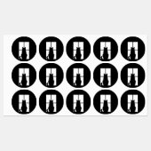 Zwart kastvenster labels (Vel)