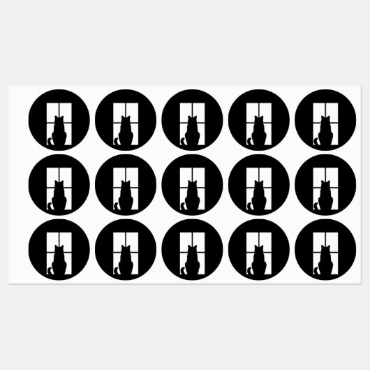 Zwart kastvenster labels (Vel)