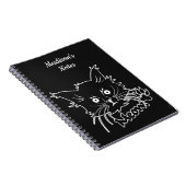 Zwart Kat aangepast notitieboek (Rechterzijde)