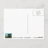 Zwart kat briefkaart (Achterkant)