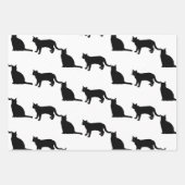 Zwart kat- en muispatroon inpakpapier vel (Voorkant 2)