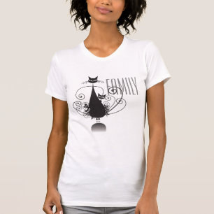 Zwart Kat Familie - T-shirt 2