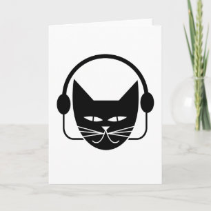 Zwart Kat FM Blank Wenskaart Kaart