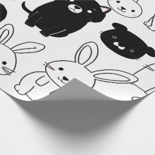 Zwart Kat Giftverpakkings Papier
