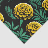 Zwart Kat goudsbloem Kunst Zwart Katten Kunstwerk Tissuepapier (Detail)