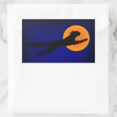 Zwart Kat  Halloween Art Rechthoekige Sticker (Tas)