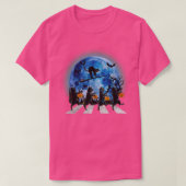 zwart kat Halloween Blue Moon Scary Kat T-shirt (Design voorkant)
