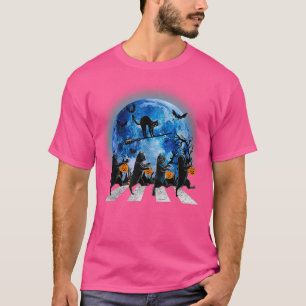  zwart kat Halloween Blue Moon Scary Kat T-shirt