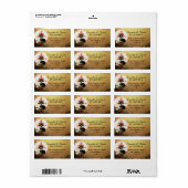 Zwart Kat Halloween Return-adreslabel Etiket (Full Sheet)