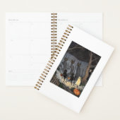 Zwart kat halloween T-shirt Planner (Display)