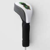 Zwart Kat Heks Halloween Tshirt Golfheadcover (Schuin)