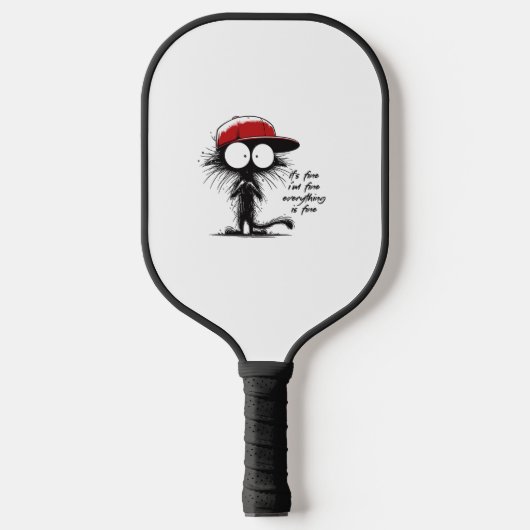 Zwart Kat Het is goed dat ik alles goed vind. Pickleball Paddle (Voorkant)