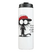 Zwart Kat Het is goed dat ik alles goed vind. Thermosbeker (Voorkant)