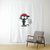 Zwart Kat Het is goed dat ik alles goed vind. Wandkleed (In situ)