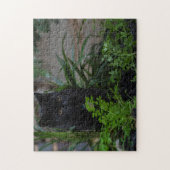 Zwart kat in de tuin, 252 stuks legpuzzel (Verticaal)