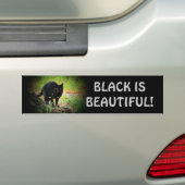 Zwart (Kat) is mooi Bumpersticker (Op auto)