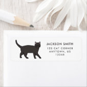 Zwart Kat Kat Kat Kat-label Etiket (Insitu)