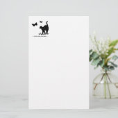 Zwart Kat Kats R Gratis Briefpapier (Staand voorkant)