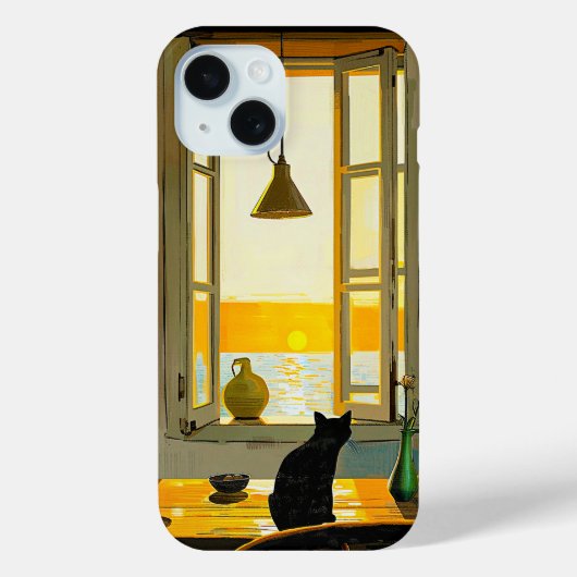 zwart kat kunst telefoon geval Case-Mate iPhone case (Achterkant)