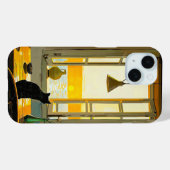  zwart kat kunst telefoon geval Case-Mate iPhone case (Achterkant (horizontaal))