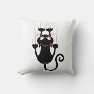 Zwart kat kussen