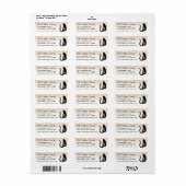 Zwart Kat, label Kassy Return-adres (Full Sheet)