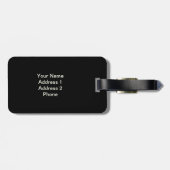 Zwart Kat Leuk Dier Foto Gepersonaliseerde Naam Bagagelabel (Achterkant horizontaal)