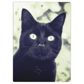 Zwart Kat Leuk Dier Foto Gepersonaliseerde Naam Klembord (Achterkant)