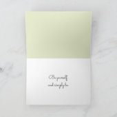 Zwart Kat met Daisy en Quote Kaart (Binnen)