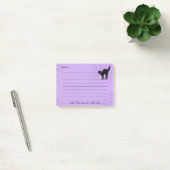 Zwart kat op aangepast Paars notitieblok: Post-it® Notes (Kantoor)