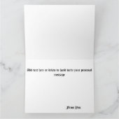 Zwart Kat Paarse Roos Pompoen Halloween Kaart (Binnen)