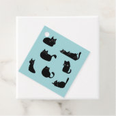 Zwart Kat Patroon Bedankjes Labels (In situ)