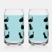 Zwart Kat Patroon Blikvorm Glas (Links)