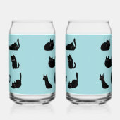 Zwart Kat Patroon Blikvorm Glas (Rechts)
