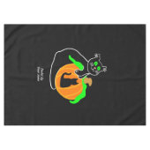 Zwart Kat Pompoen Tafelkleed (Voorkant (Horizontaal))