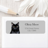 Zwart kat retour adres labels (Insitu)